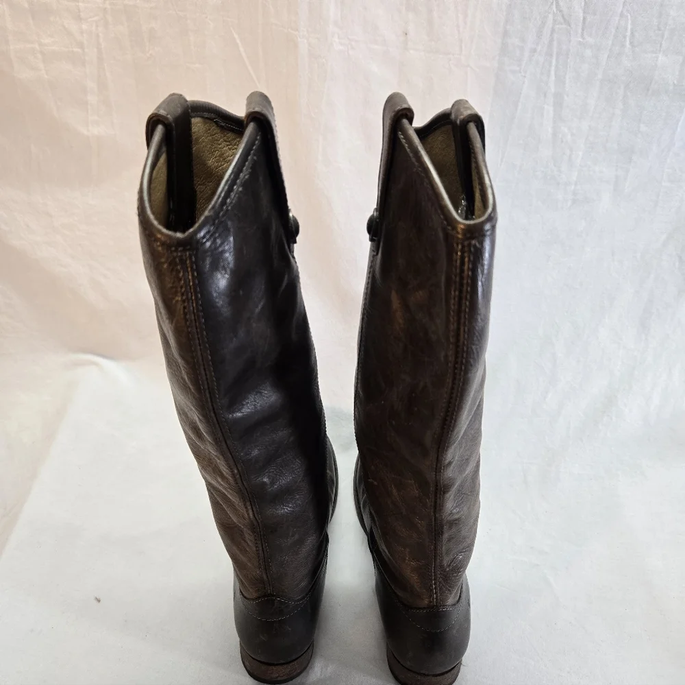 Frye Melissa Brown Leather Women's Size 6B Knee High Boots - Picture 8 of 9